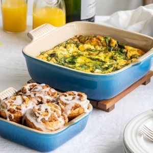 NWT Le Creuset Heritage 2-Piece Square Baking Dish Set in Marseille Turquoise